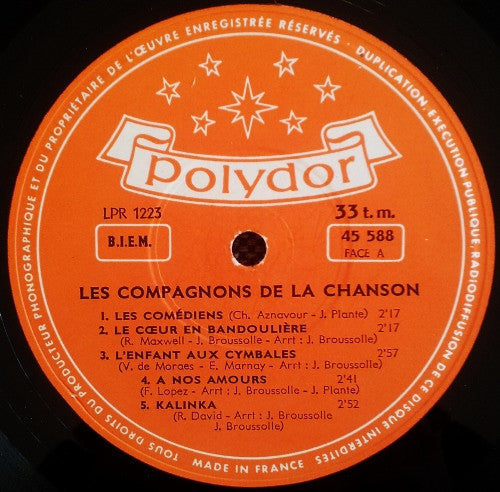 Les Compagnons De La Chanson : Les Compagnons De La Chanson (10", Album, Mono)