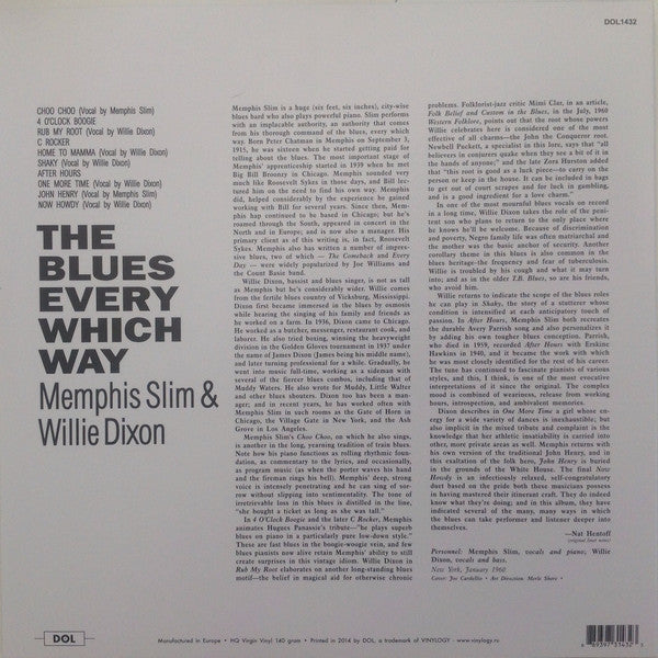 Memphis Slim And Willie Dixon : The Blues Every Which Way (LP, Album, RE)