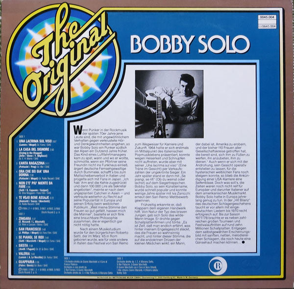 Bobby Solo : The Original Bobby Solo (LP, Comp)