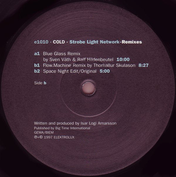 Cold : Strobe Light Network - Remixes (12")