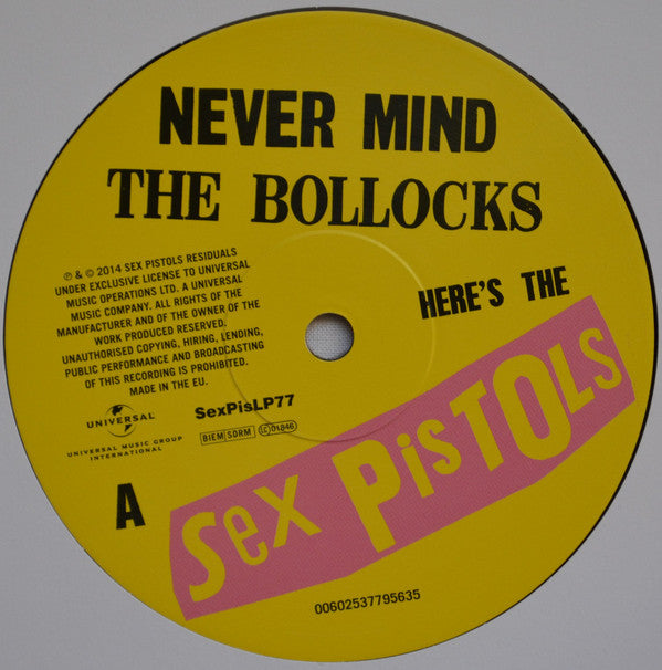 Sex Pistols : Never Mind The Bollocks, Here's The Sex Pistols (LP, Album, RE, RM, 180)