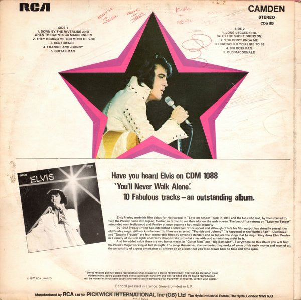 Elvis* : Elvis Sings Hits From His Movies (LP, Comp)