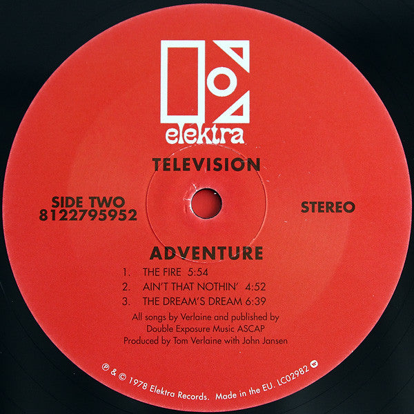 Television : Adventure (LP, Album, RE, RM)