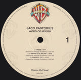 Jaco Pastorius : Word Of Mouth (LP, Album, RE, 180)