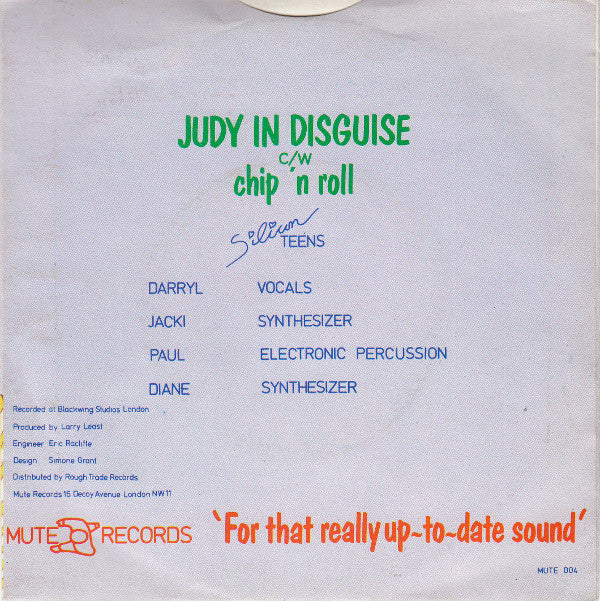 Silicon Teens : Judy In Disguise (7", Single)