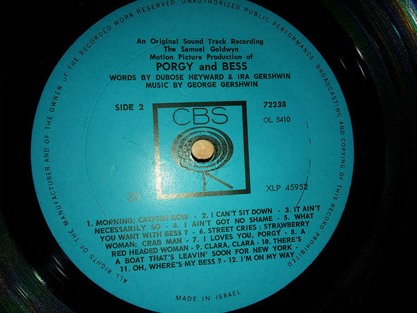 Samuel Goldwyn : The Samuel Goldwyn Motion Picture Production Of Porgy And Bess (LP, Mono, RE, Gat)