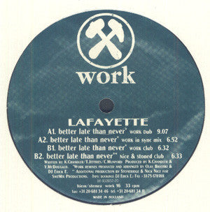 Lafayette : Better Late Than Never (12")