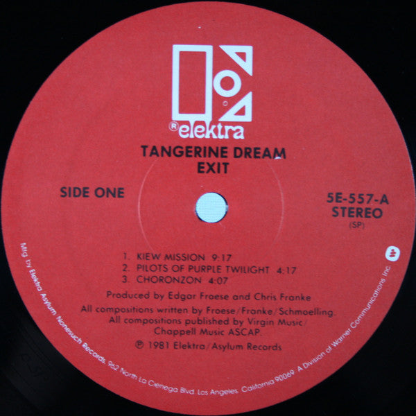 Tangerine Dream : Exit (LP, Album, SP )