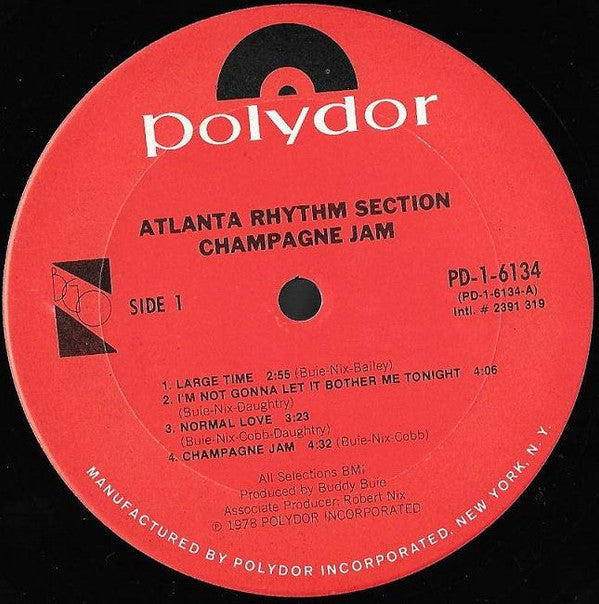 Atlanta Rhythm Section : Champagne Jam (LP, Album, Ter)