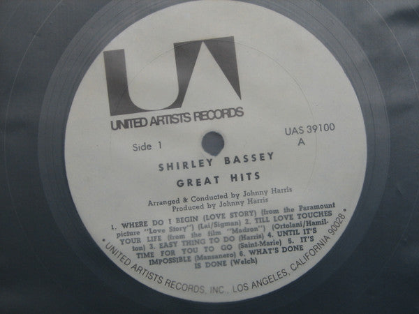 Shirley Bassey : Great Hits (LP, Comp)