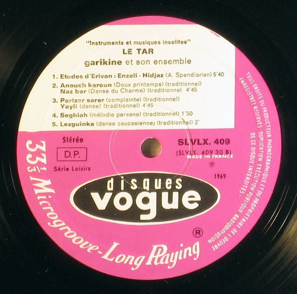 Garikine Et Son Ensemble : Le Tar (LP, Album)