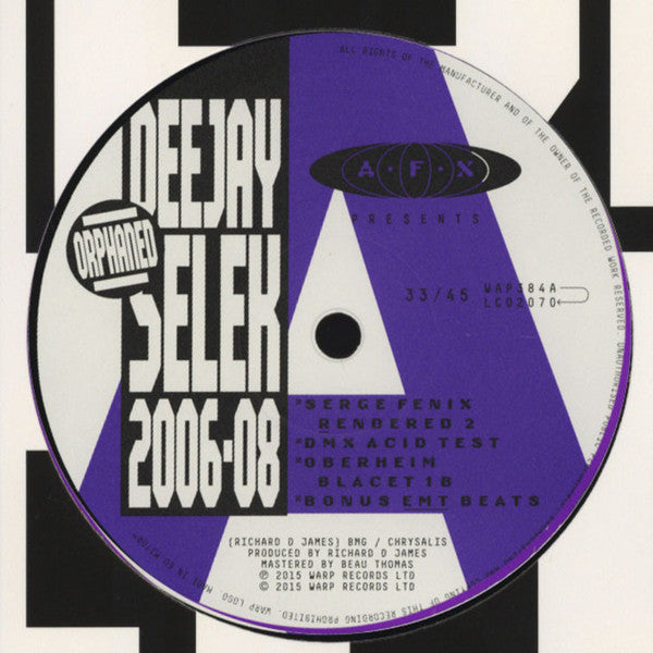 A·F·X* : Orphaned Deejay Selek 2006-08 (12", EP)