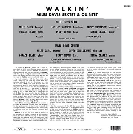 Miles Davis All Stars : Walkin' (LP, Album, RE, 180)