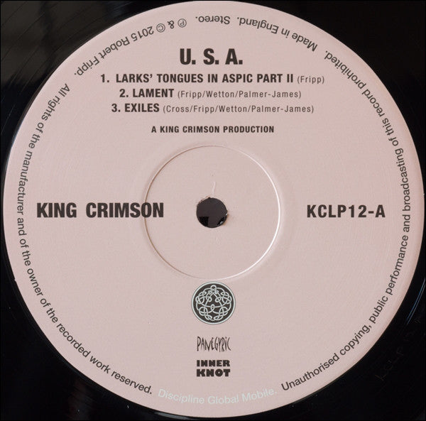 King Crimson : USA (LP, Album, RE, RM, 200)