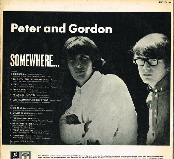 Peter & Gordon : Somewhere (LP, Album)