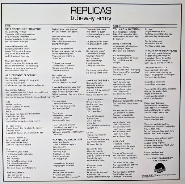 Tubeway Army : Replicas (LP, Album, RE, RM)