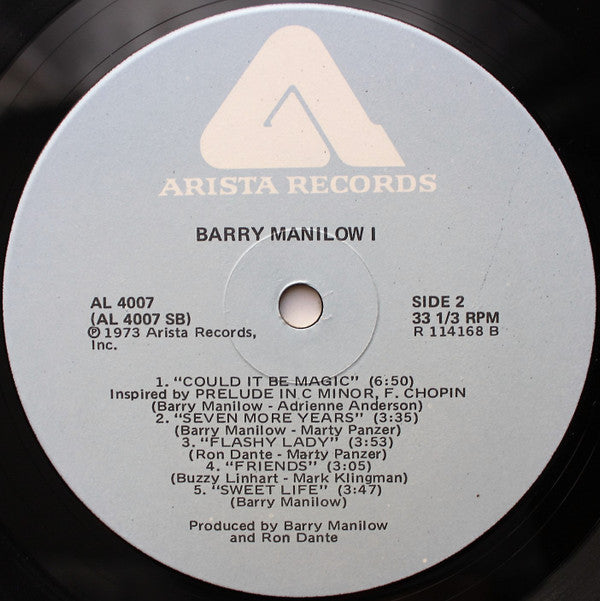 Barry Manilow : Barry Manilow I (LP, Album, Club, RE)