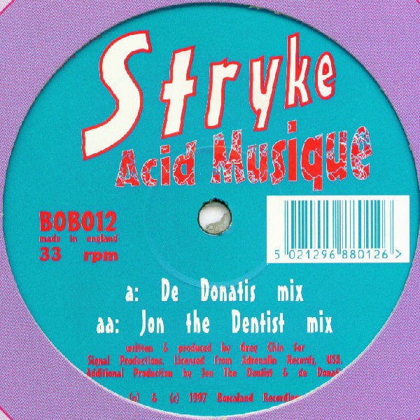 Stryke : Acid Musique (12")