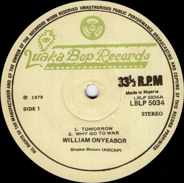 William Onyeabor : Tomorrow (LP, Album, RE)