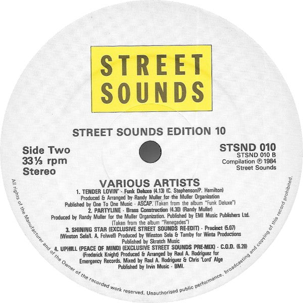 Various : Street Sounds Edition 10 (LP, Comp)