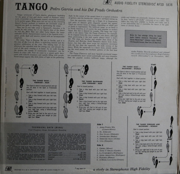 Pedro Garcia And His Del Prado Orchestra : Tango (LP, Album, Gat)