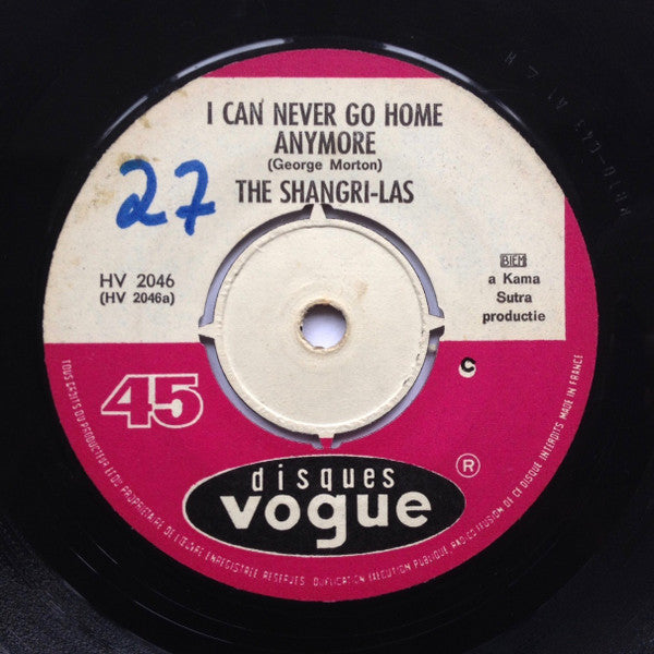 The Shangri-Las : I Can Never Go Home Anymore / Bulldog (7", Single)
