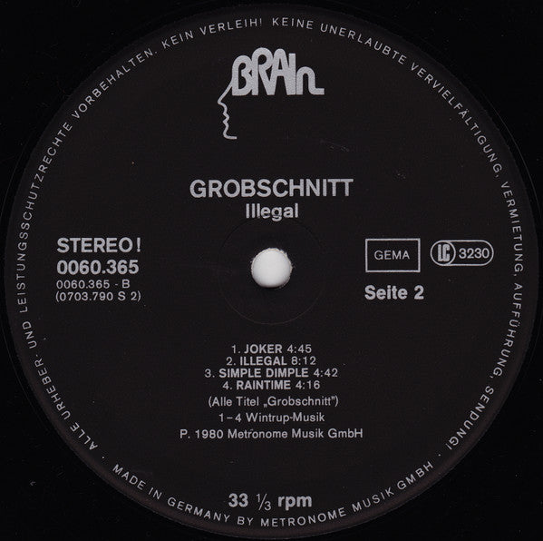 Grobschnitt : Illegal (LP, Album)