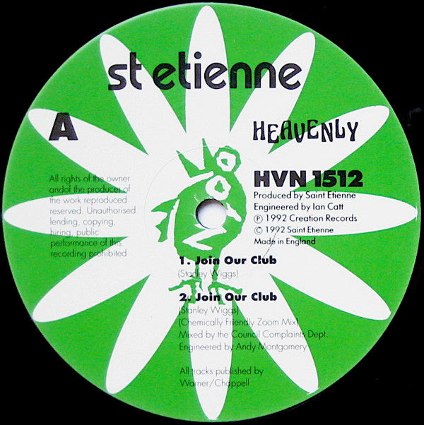 St Etienne* : Join Our Club / People Get Real (12", Single)