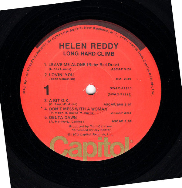 Helen Reddy : Long Hard Climb (LP, Album, Club, RE, Tri)