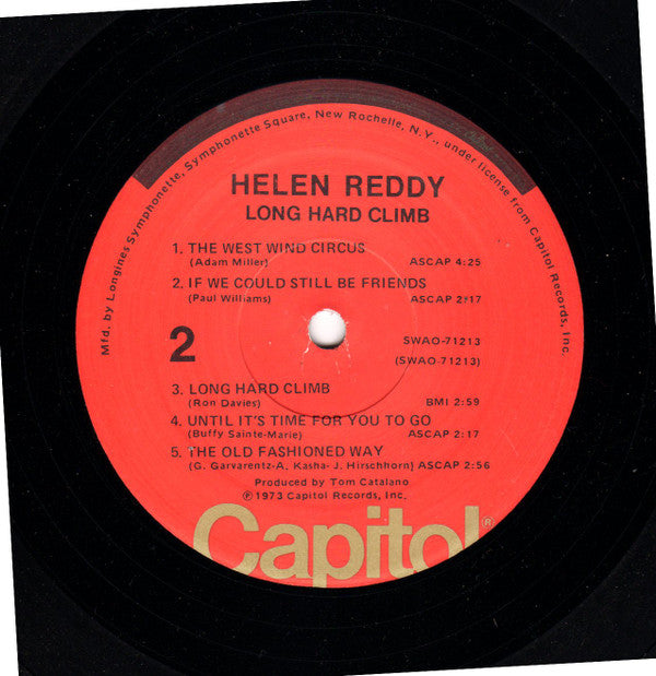 Helen Reddy : Long Hard Climb (LP, Album, Club, RE, Tri)