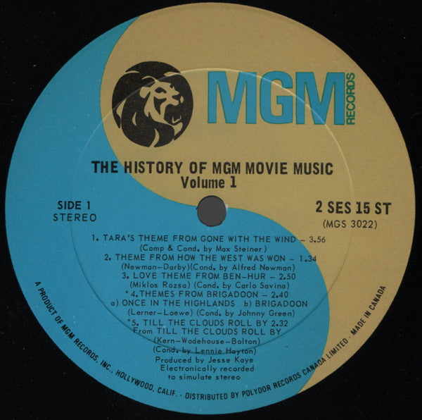 Various : The History Of MGM Movie Music - Volume 1 (2xLP, Comp)