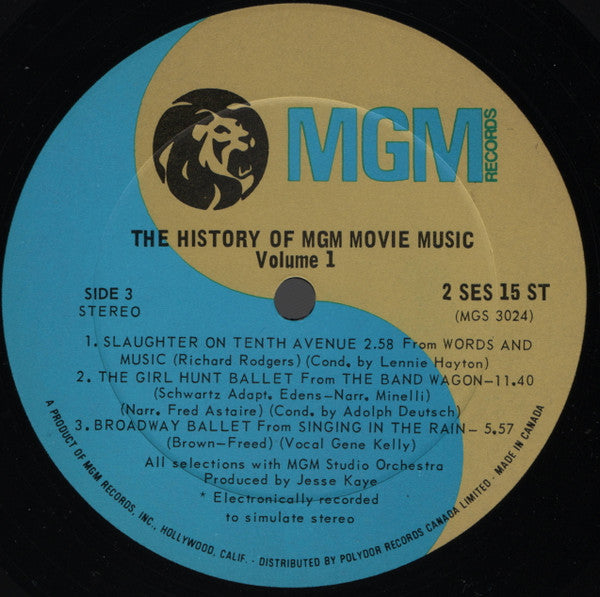 Various : The History Of MGM Movie Music - Volume 1 (2xLP, Comp)