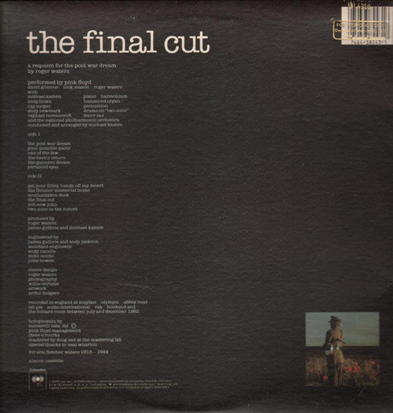 Pink Floyd : The Final Cut (LP, Album, Pit)