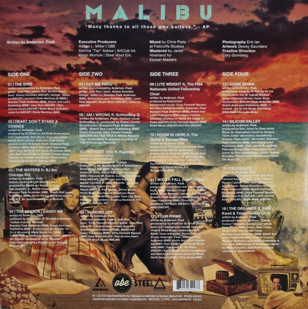 Anderson .Paak : Malibu (2xLP, Album, 180)