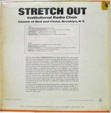 Institutional Radio Choir* : Stretch Out (LP, Album)