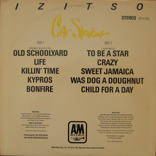 Cat Stevens : Izitso (LP, Album, San)