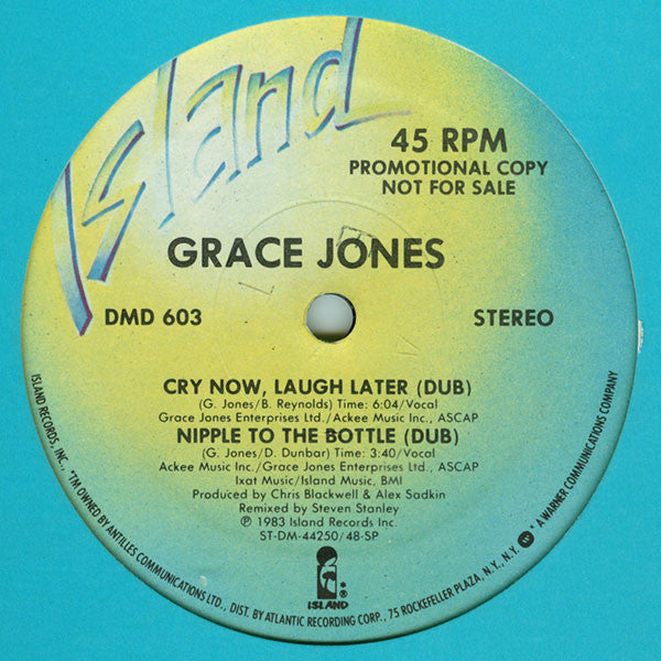 Grace Jones : Cry Now, Laugh Later (12", Promo)