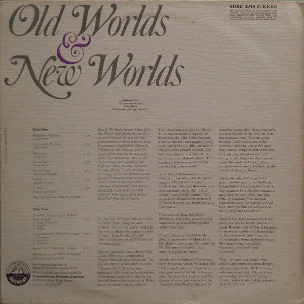 Maria Livia Sao Marcos : Old Worlds & New Worlds (LP)