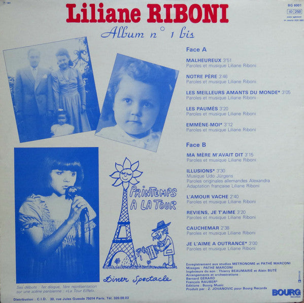 Liliane Riboni : Album N°1 Bis (LP, Album, Gat)