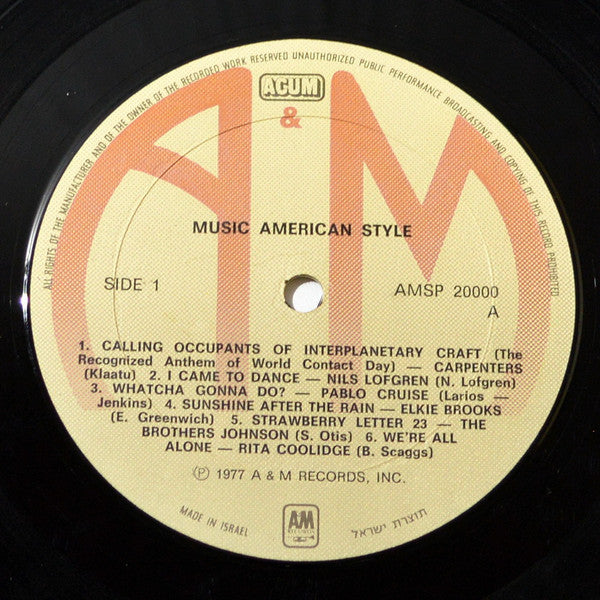 Various : Music American Style (LP, Comp)