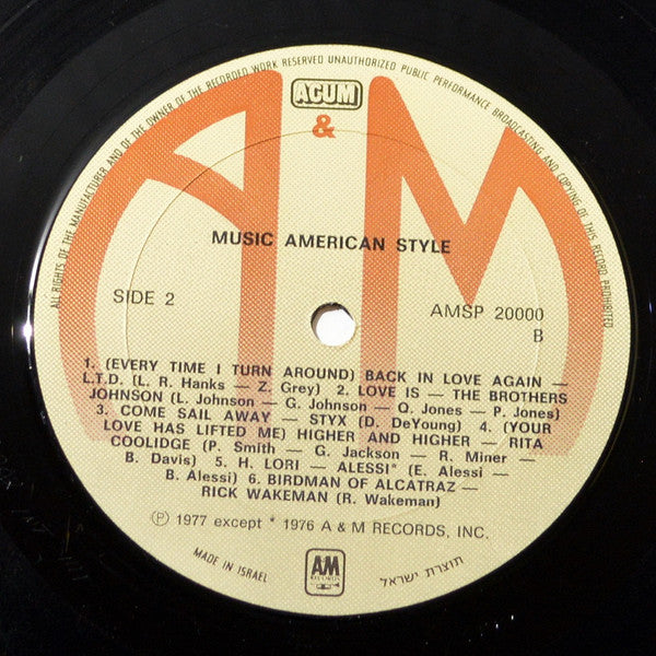 Various : Music American Style (LP, Comp)