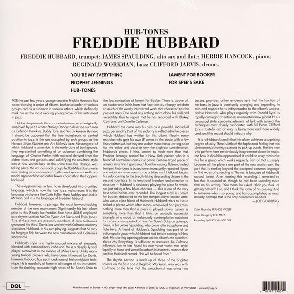 Freddie Hubbard : Hub-Tones (LP, Album, RE, 180)