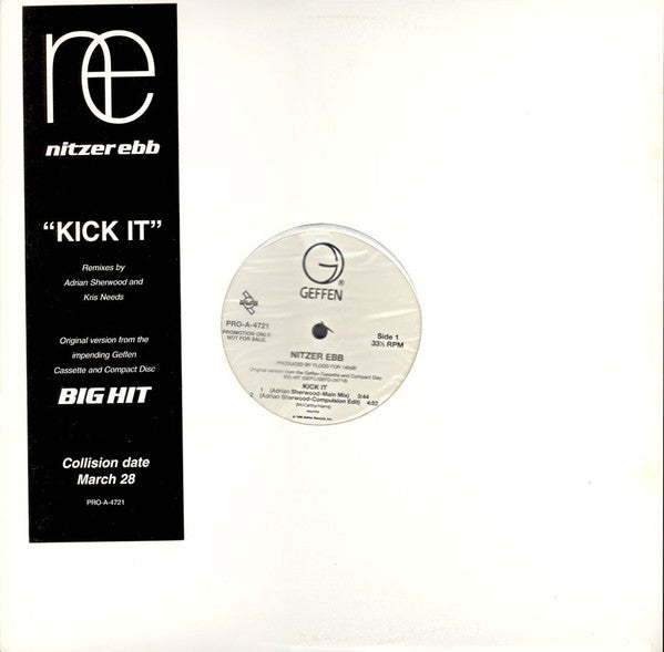 Nitzer Ebb : Kick It (12", Single, Promo)